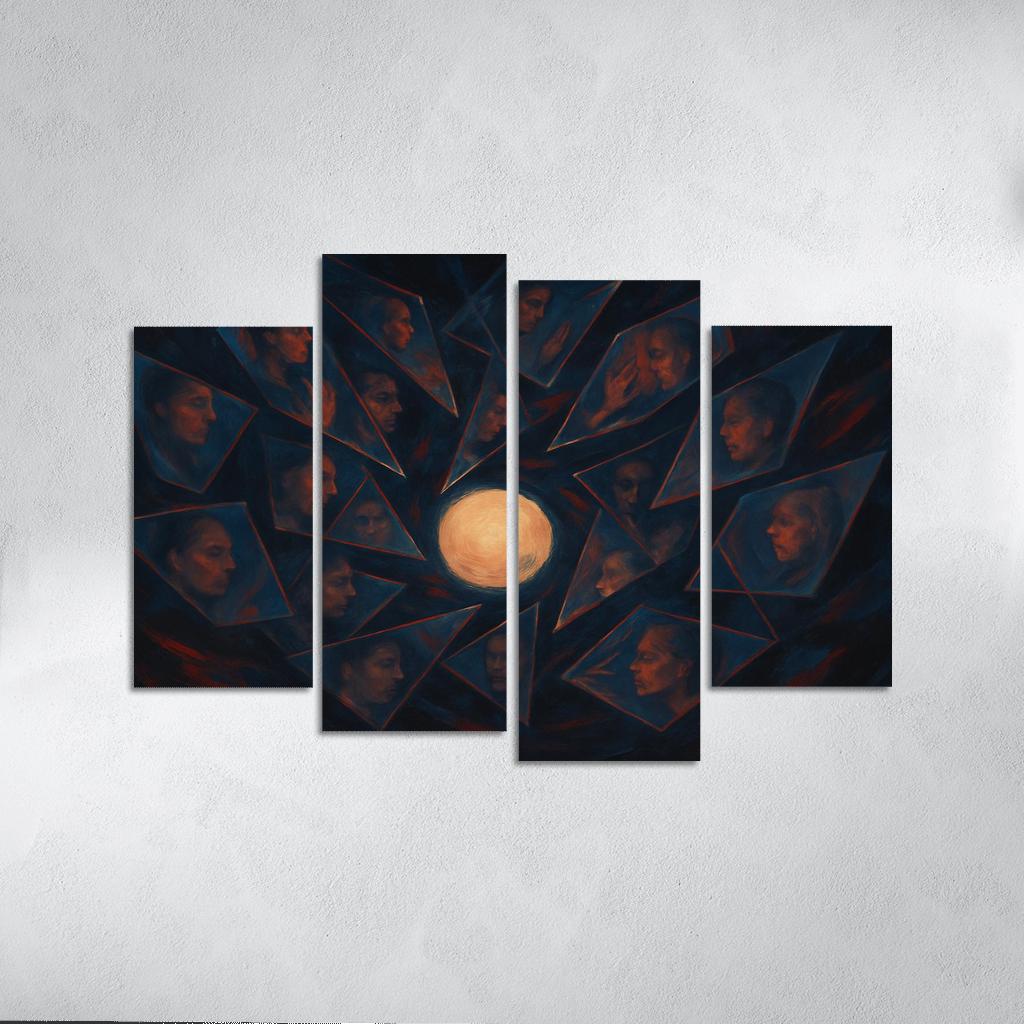 Chorus Of Fractured Echoes modern paintings frame