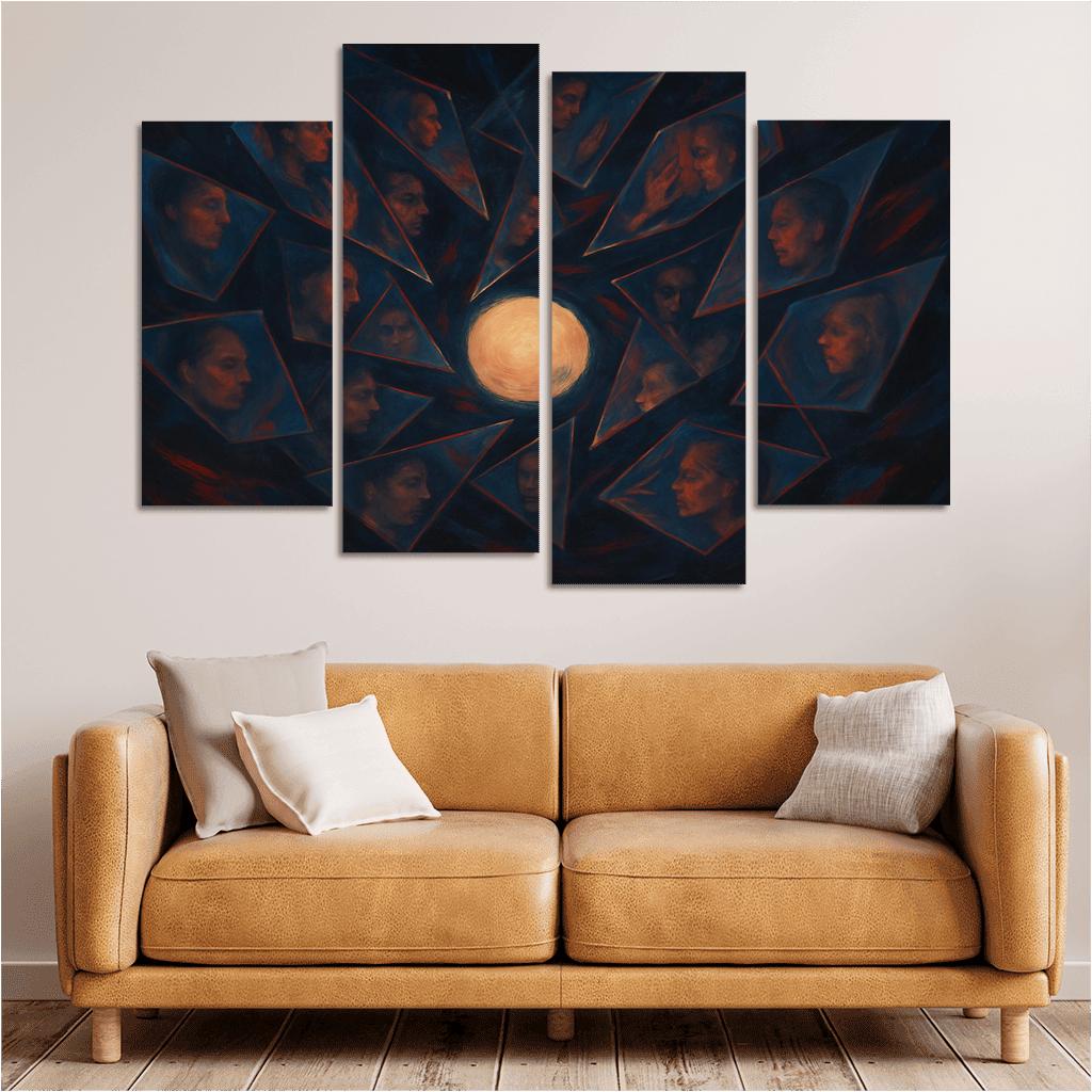 Chorus Of Fractured Echoes modern paintings frame