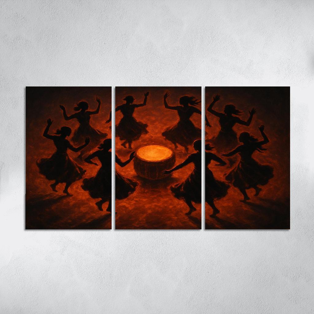 Shadows Of The Drum Circle premium artwork frames
