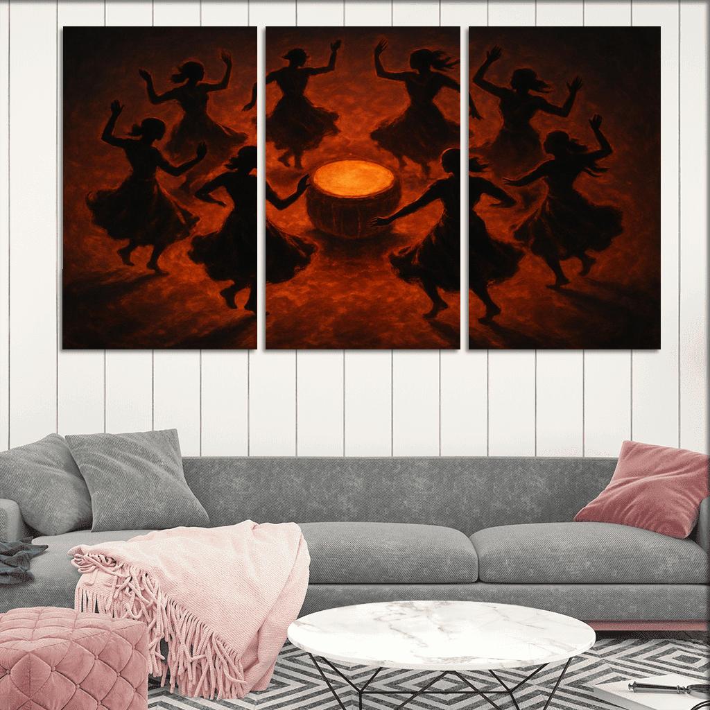 Shadows Of The Drum Circle premium artwork frames
