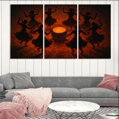 Shadows Of The Drum Circle premium artwork frames