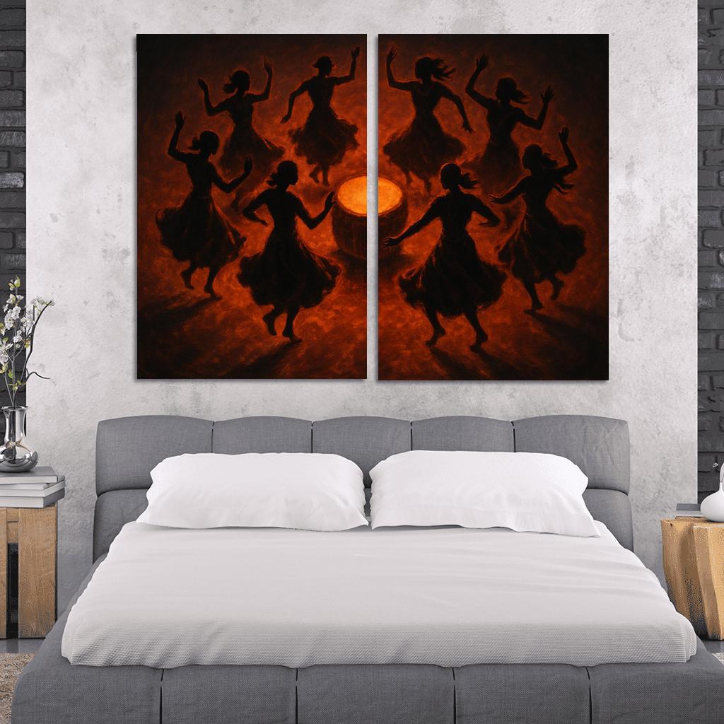 Shadows Of The Drum Circle premium artwork frames