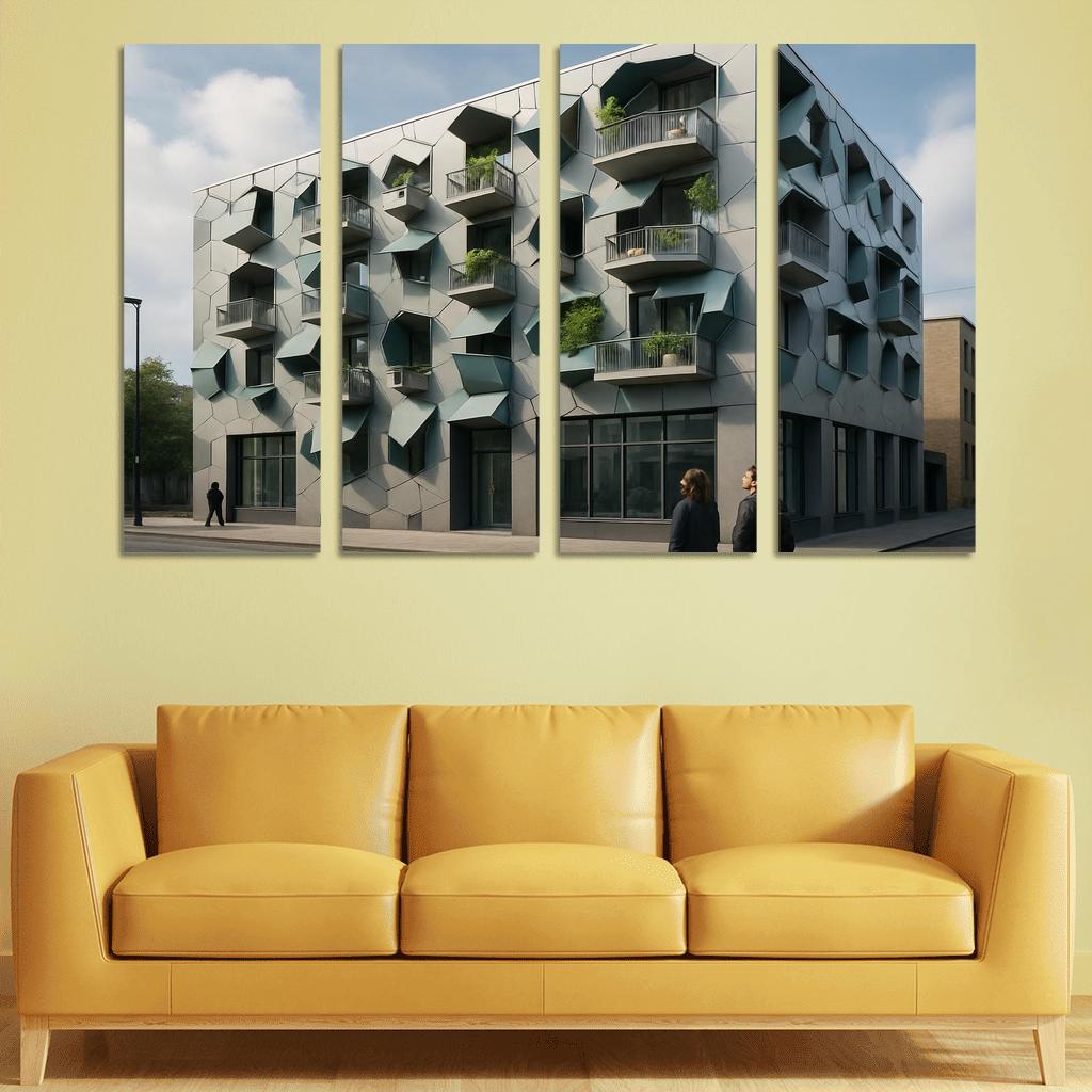 Kinetic Facade Habitat oil paintings frame