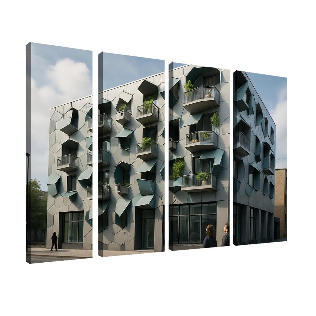 Kinetic Facade Habitat oil paintings frame