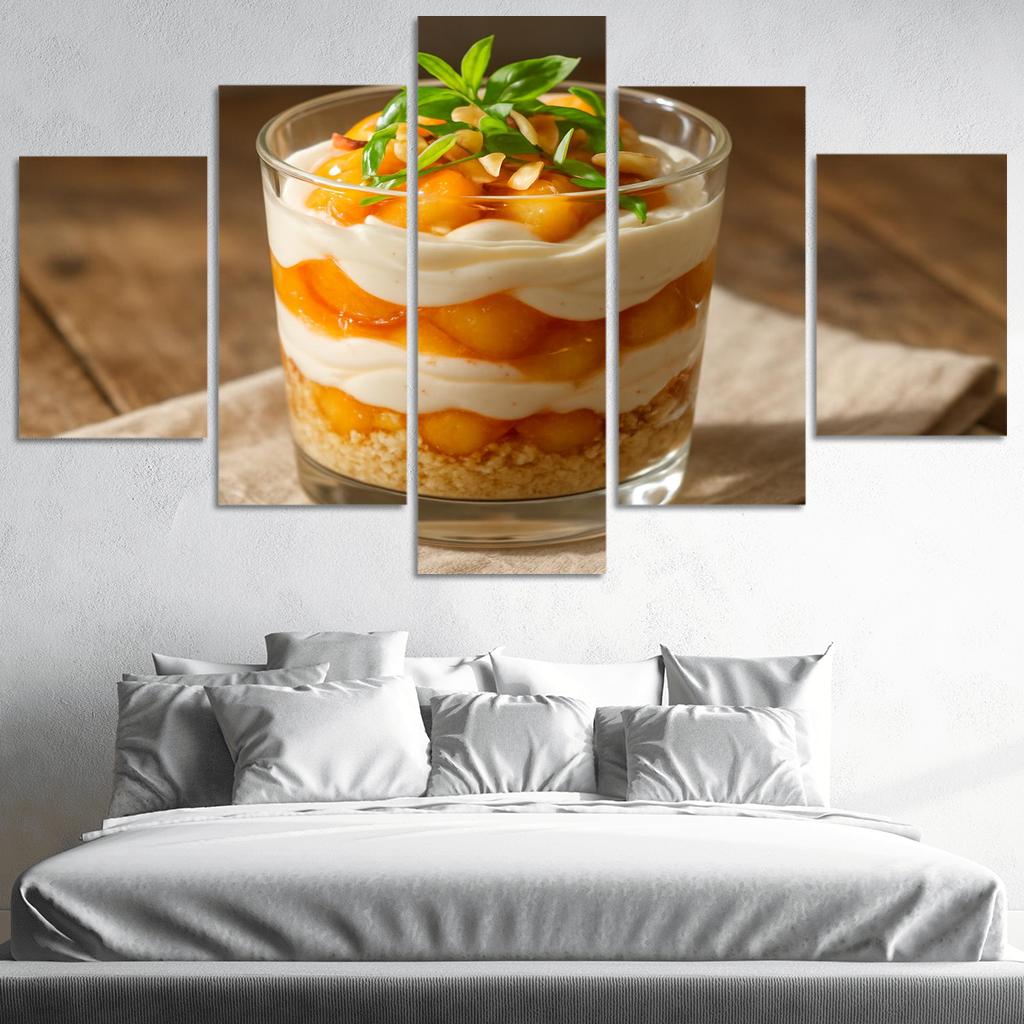 Roasted Peach Basil Parfait framed paintings