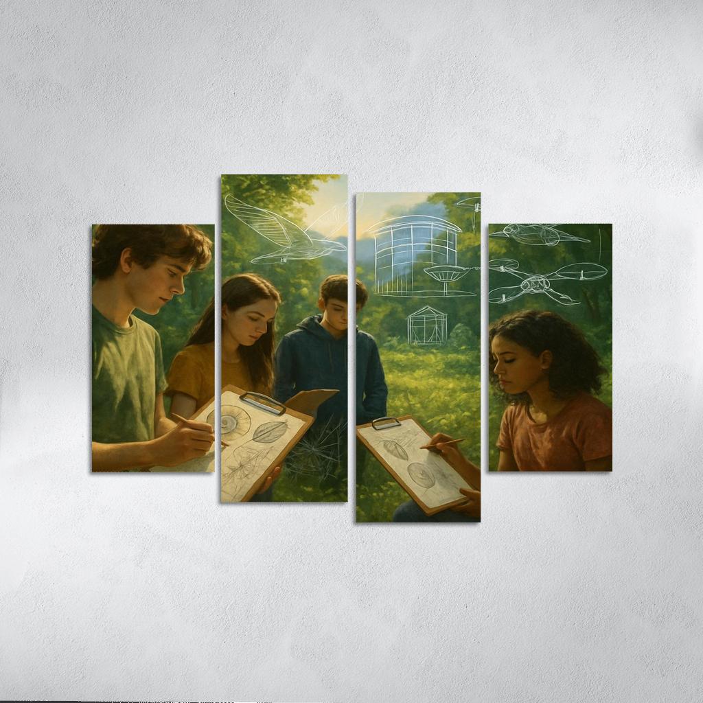Biomimicry Lab Learning From Nature To Solve Problems framed paintings