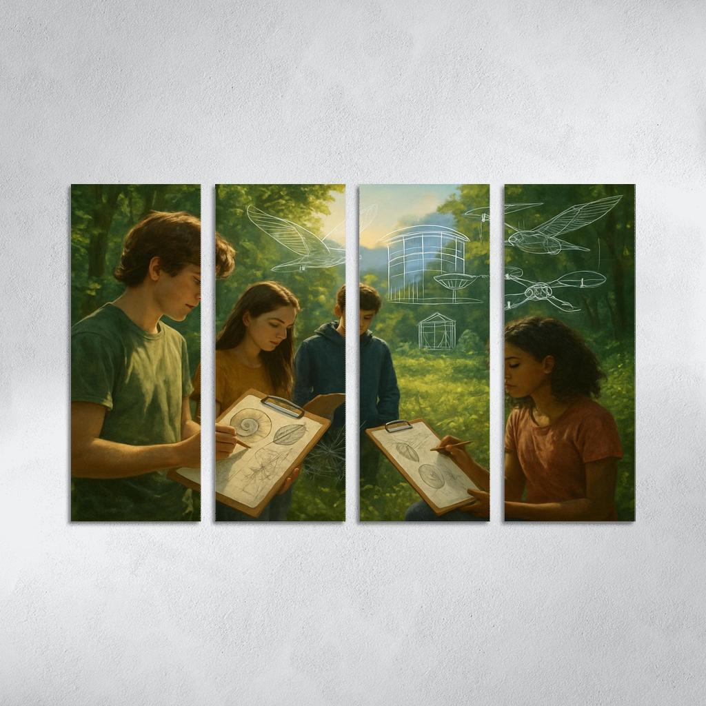 Biomimicry Lab Learning From Nature To Solve Problems framed paintings