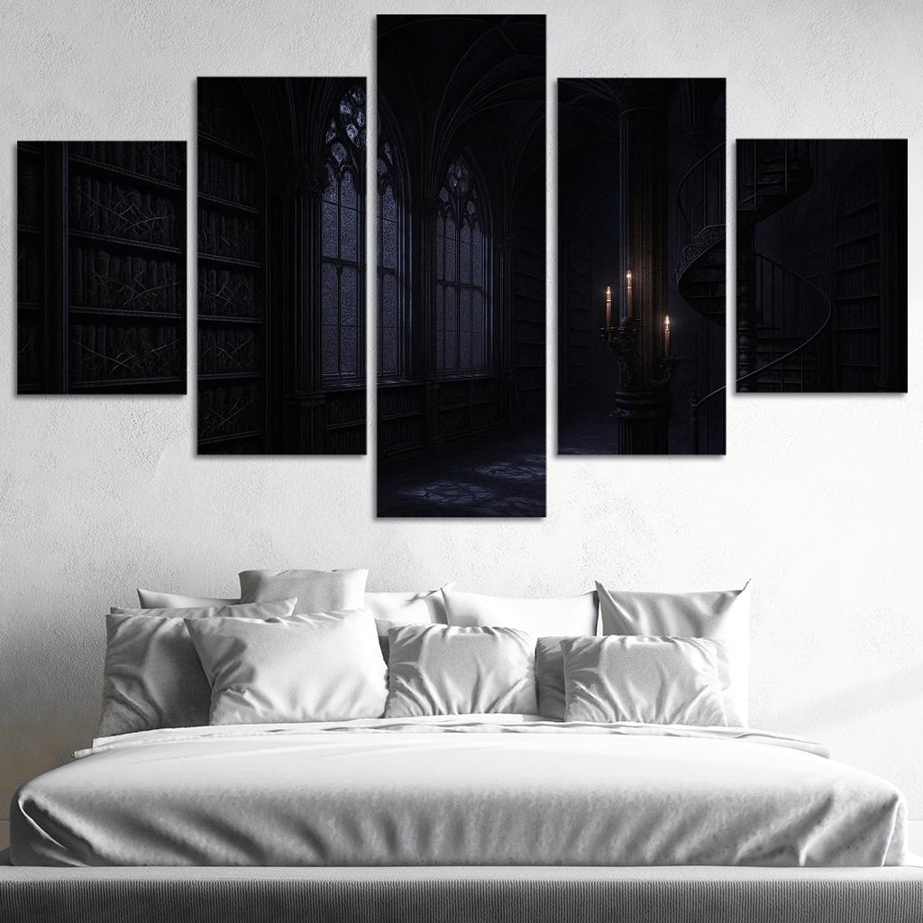 Nocturnal Thorn Library multi-panel paintings