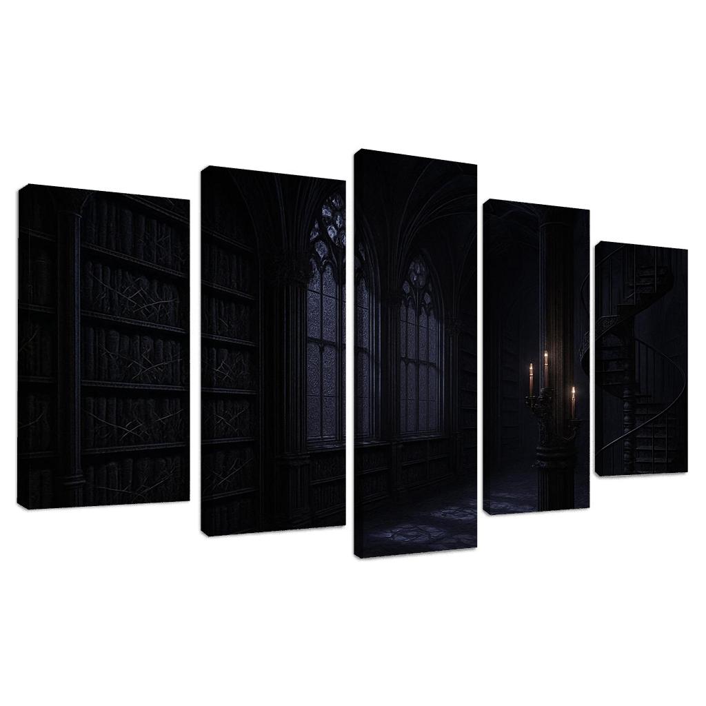 Nocturnal Thorn Library multi-panel paintings