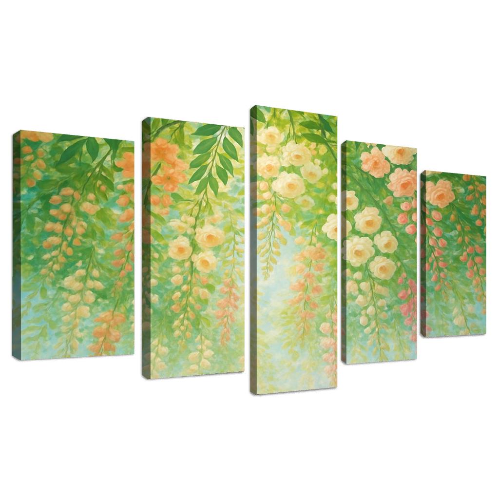 Emerald Canopy Of Hanging Petals premium artwork frames