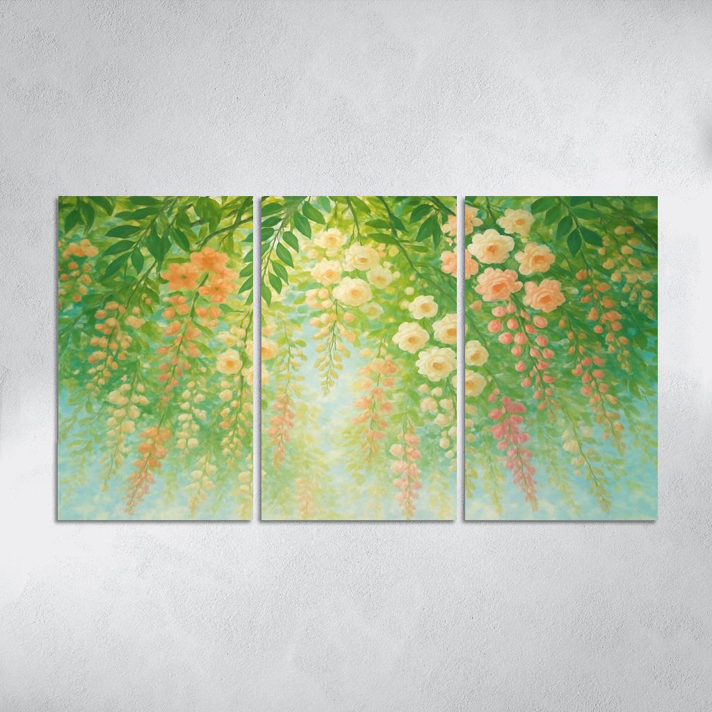 Emerald Canopy Of Hanging Petals premium artwork frames