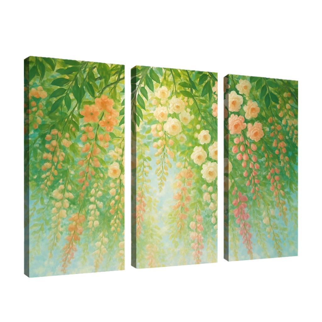 Emerald Canopy Of Hanging Petals premium artwork frames
