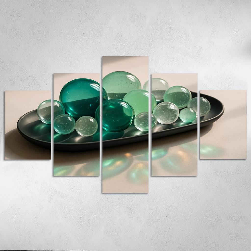 Sculpted Glass Orb Cluster Table Centerpiece modern paintings frame