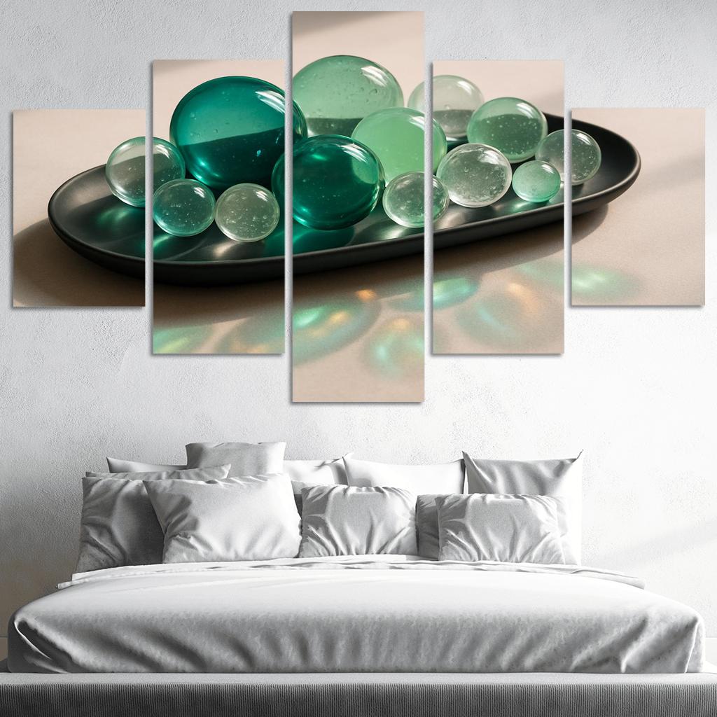 Sculpted Glass Orb Cluster Table Centerpiece modern paintings frame