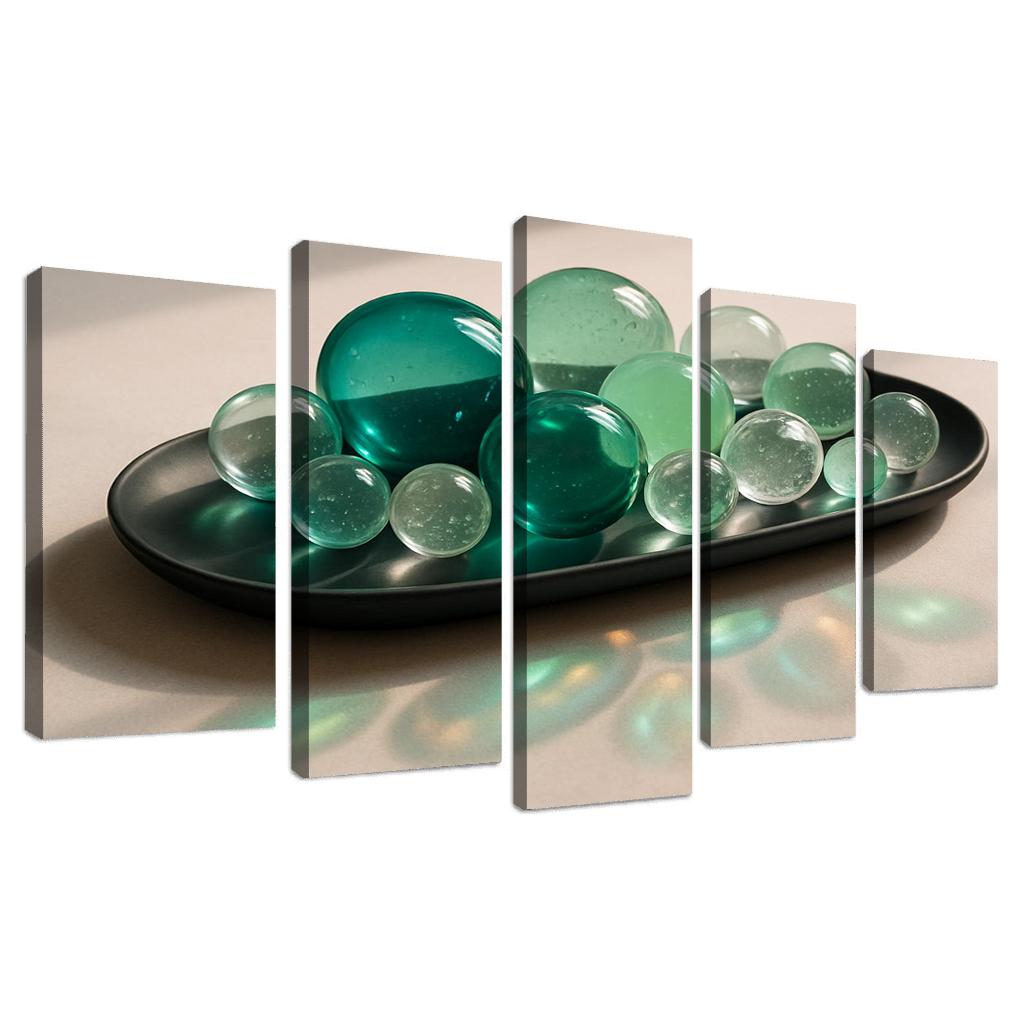 Sculpted Glass Orb Cluster Table Centerpiece modern paintings frame