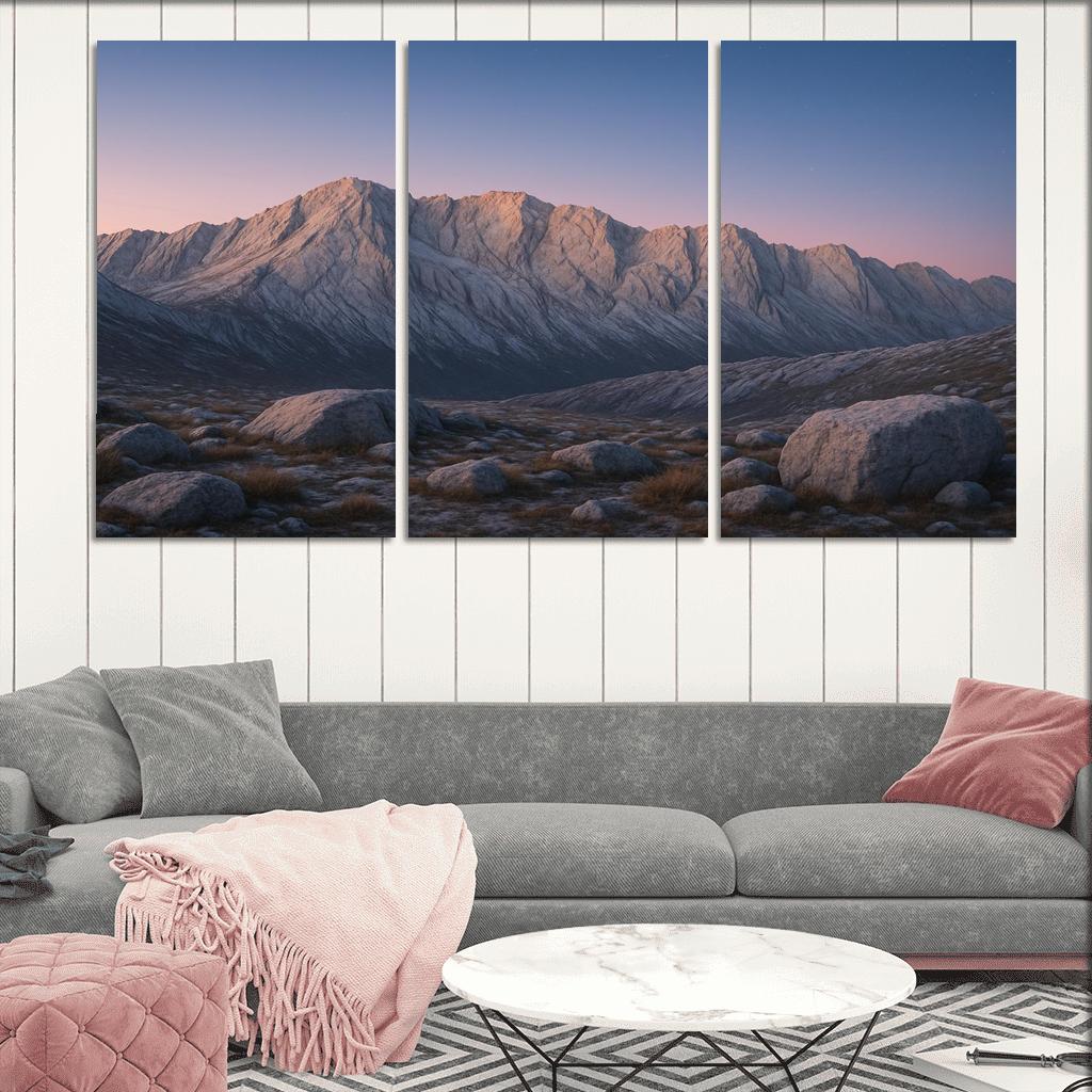 Celestial Dawn Over Frosted Granite Ridge home decor