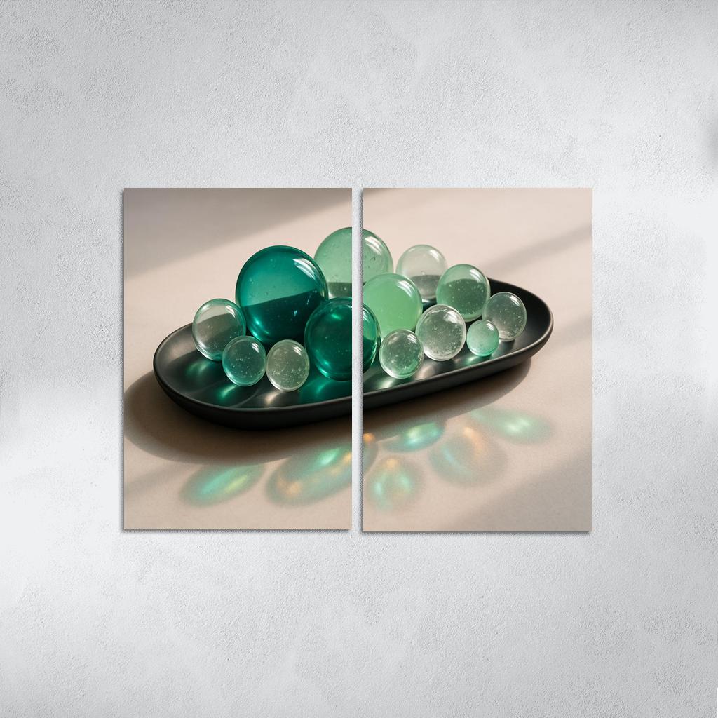 Sculpted Glass Orb Cluster Table Centerpiece modern paintings frame