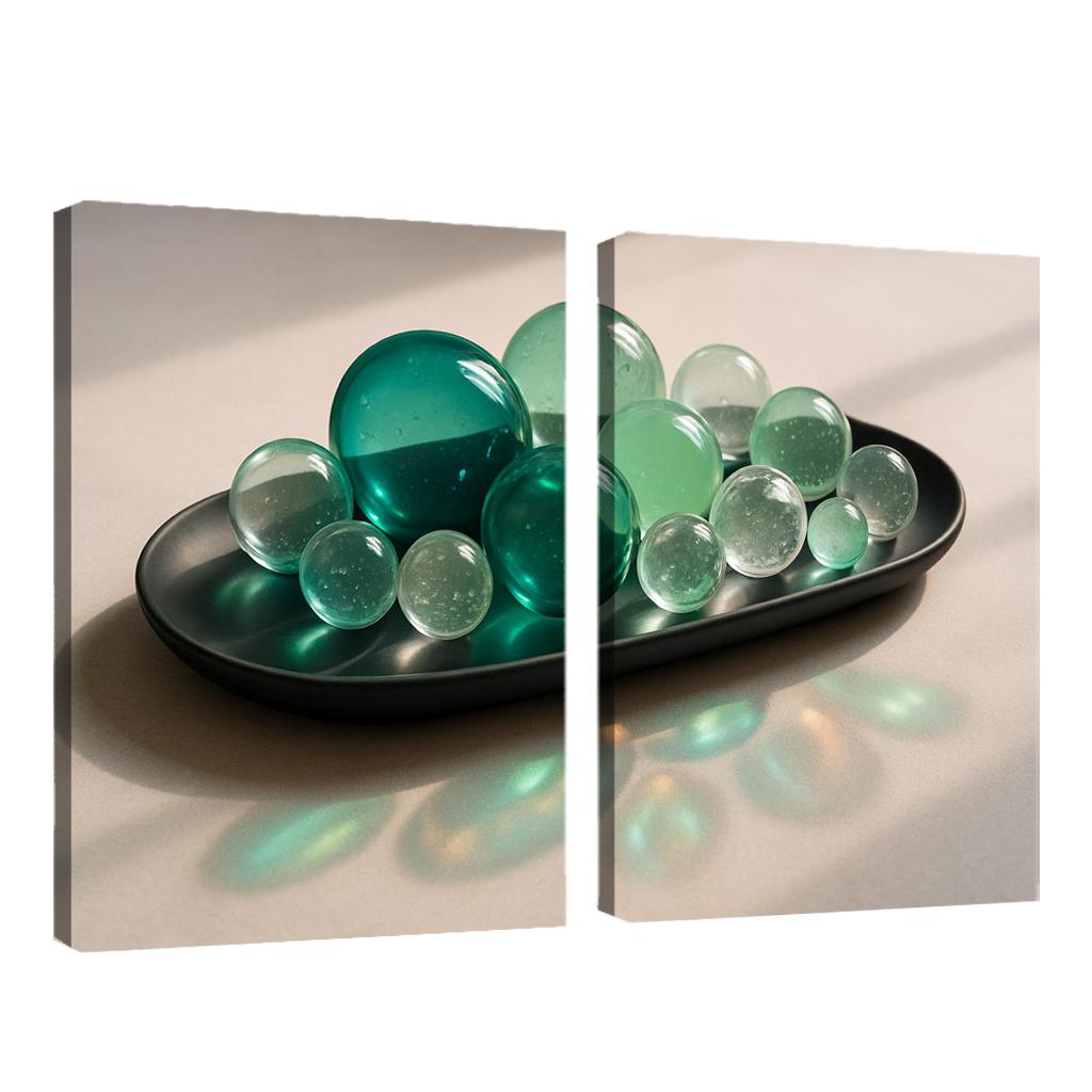 Sculpted Glass Orb Cluster Table Centerpiece modern paintings frame