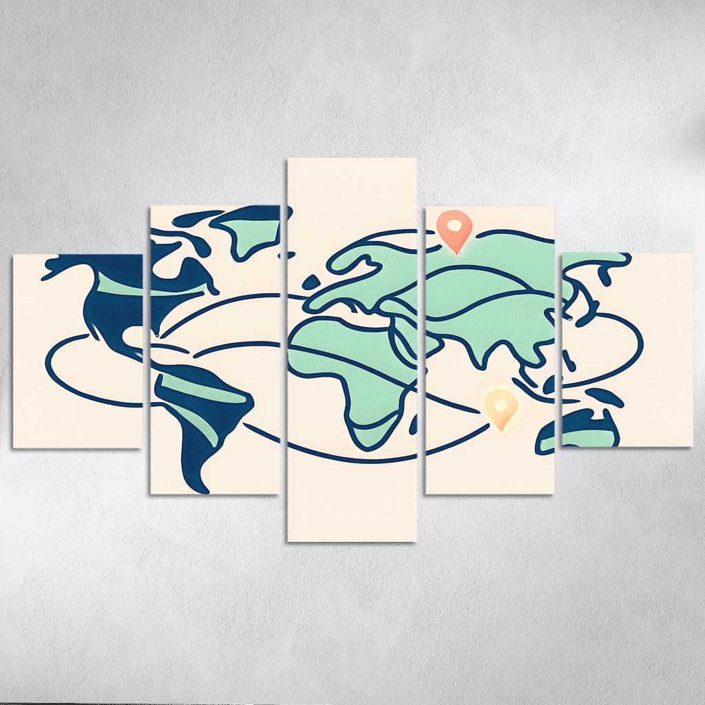 Ribbon Routes Of The Quiet World premium artwork frames