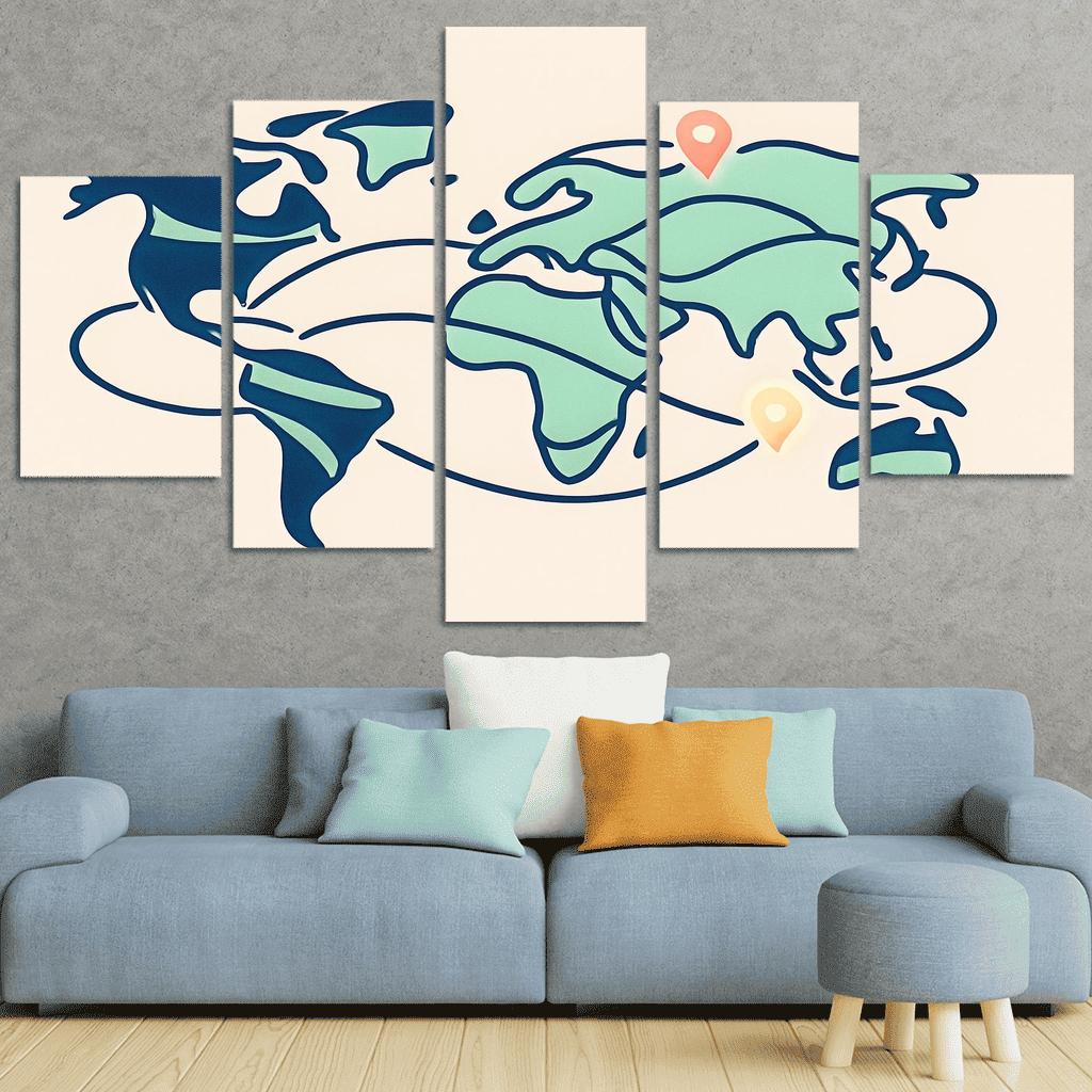 Ribbon Routes Of The Quiet World premium artwork frames