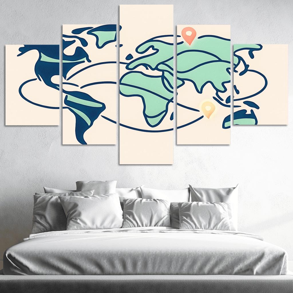 Ribbon Routes Of The Quiet World premium artwork frames