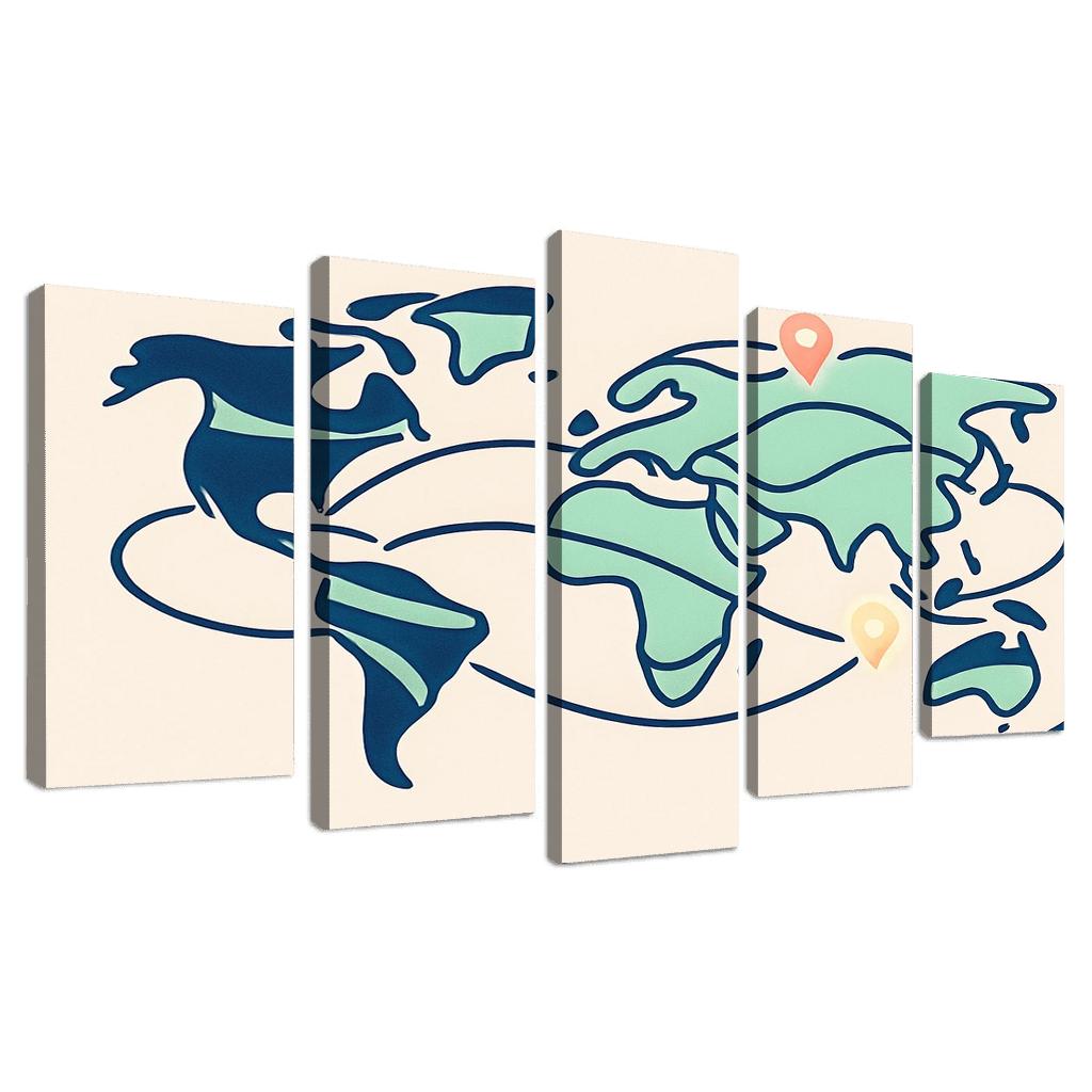 Ribbon Routes Of The Quiet World premium artwork frames