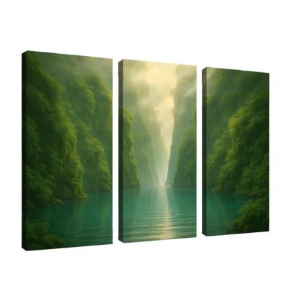 Hidden Lagoon Beneath The Jade Cliffs oil paintings frame