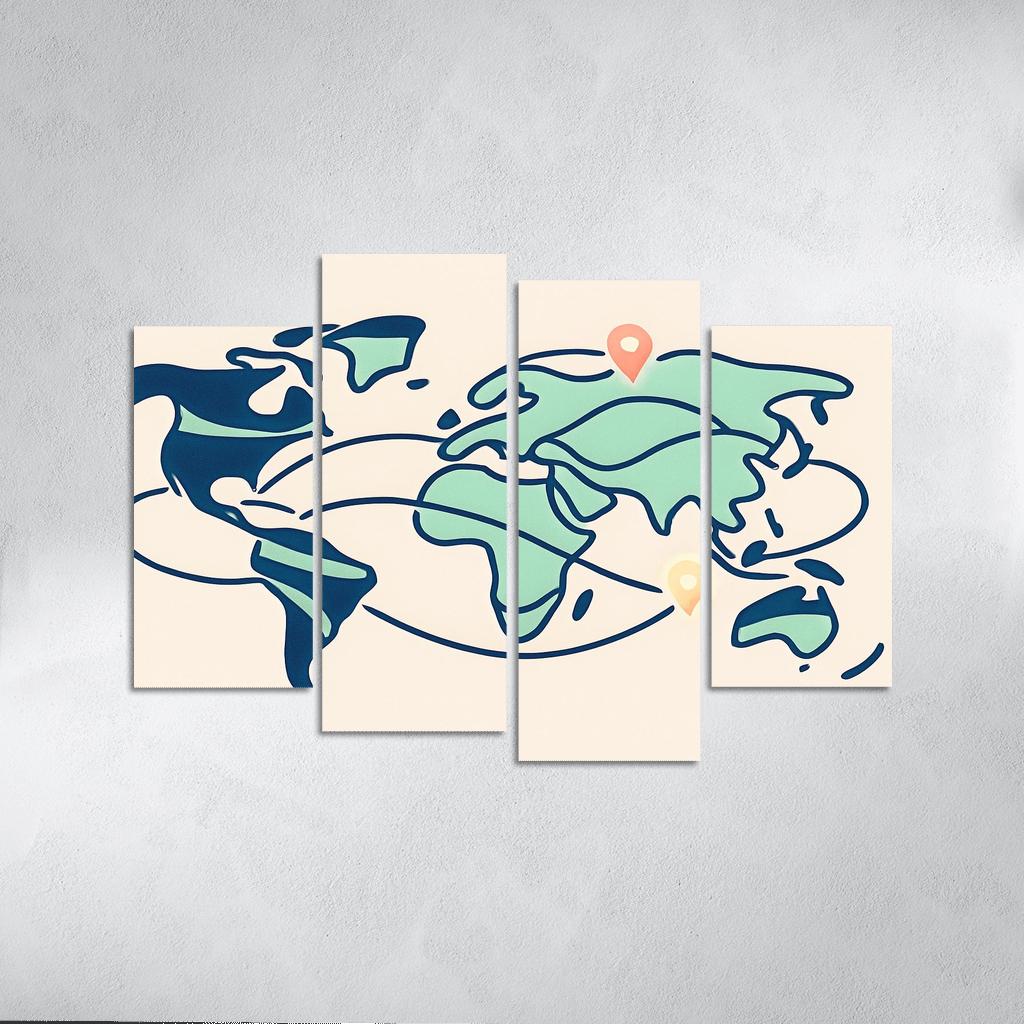 Ribbon Routes Of The Quiet World premium artwork frames