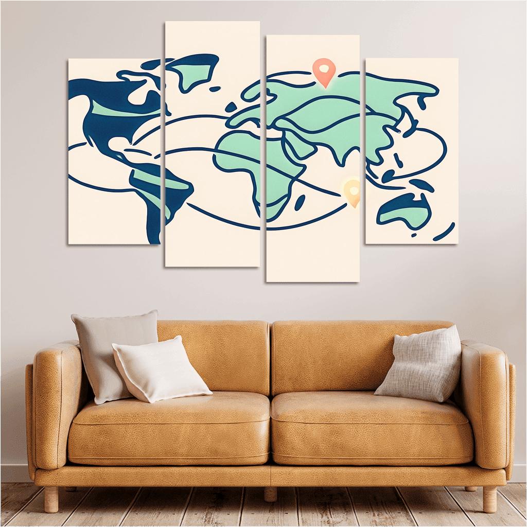 Ribbon Routes Of The Quiet World premium artwork frames