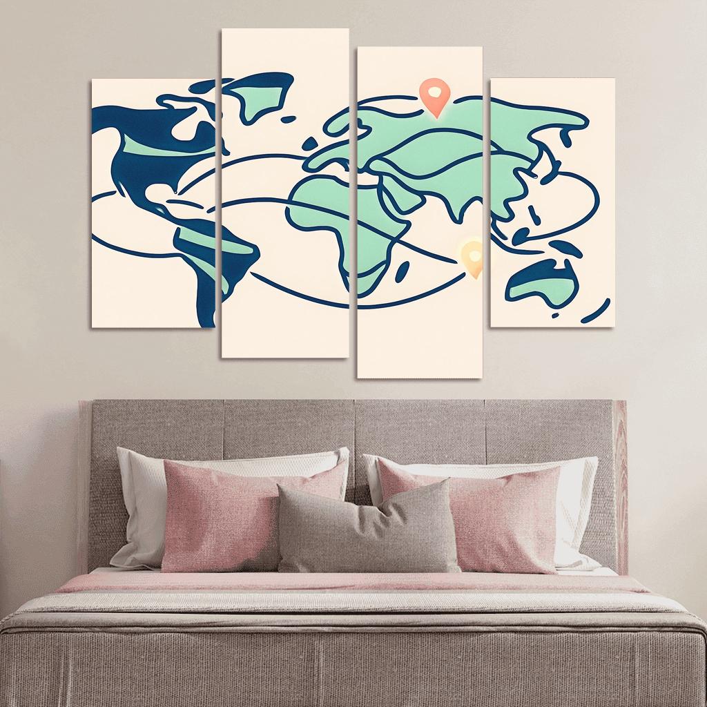 Ribbon Routes Of The Quiet World premium artwork frames