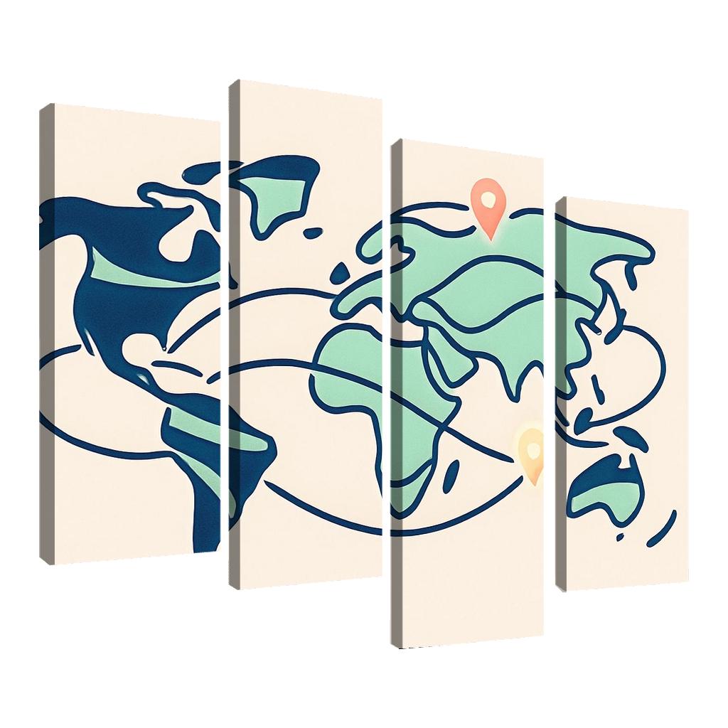 Ribbon Routes Of The Quiet World premium artwork frames