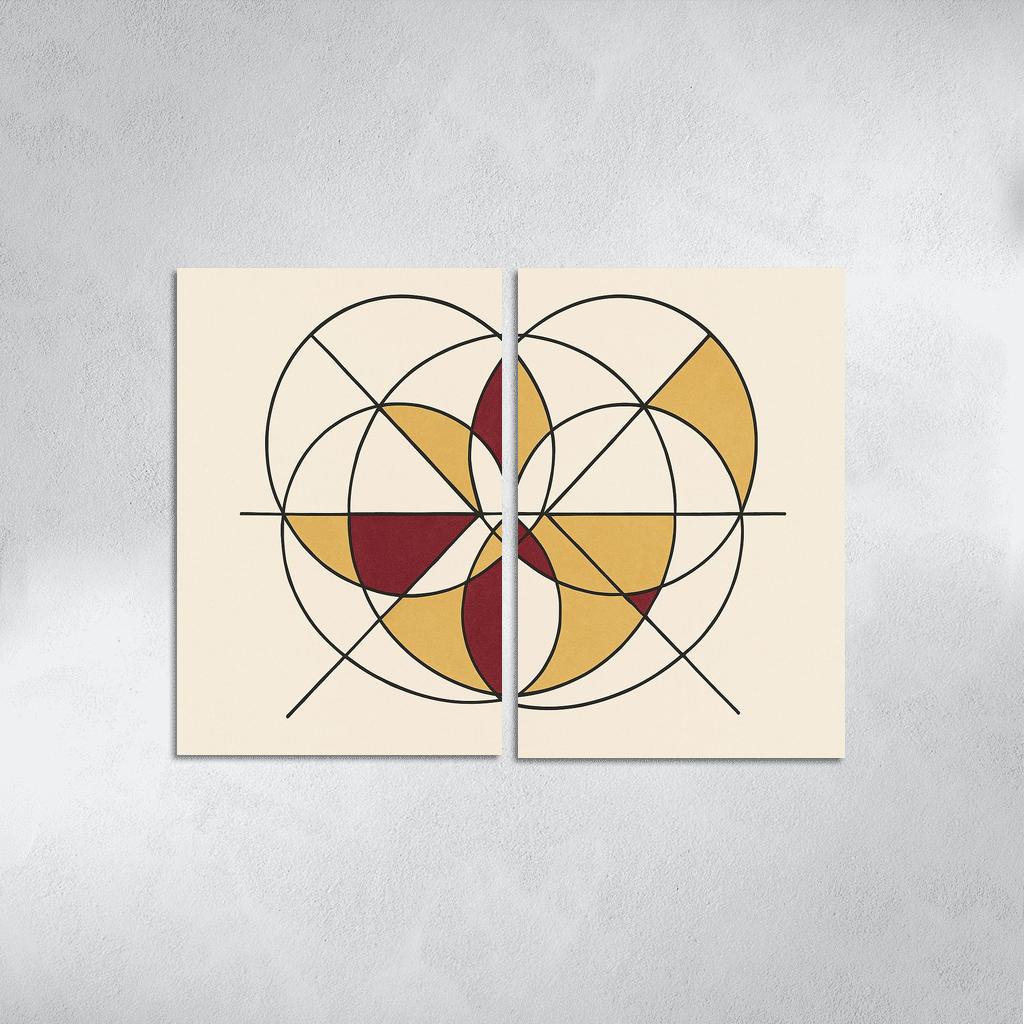 Celestial Geometry Echo canvas paintings frame