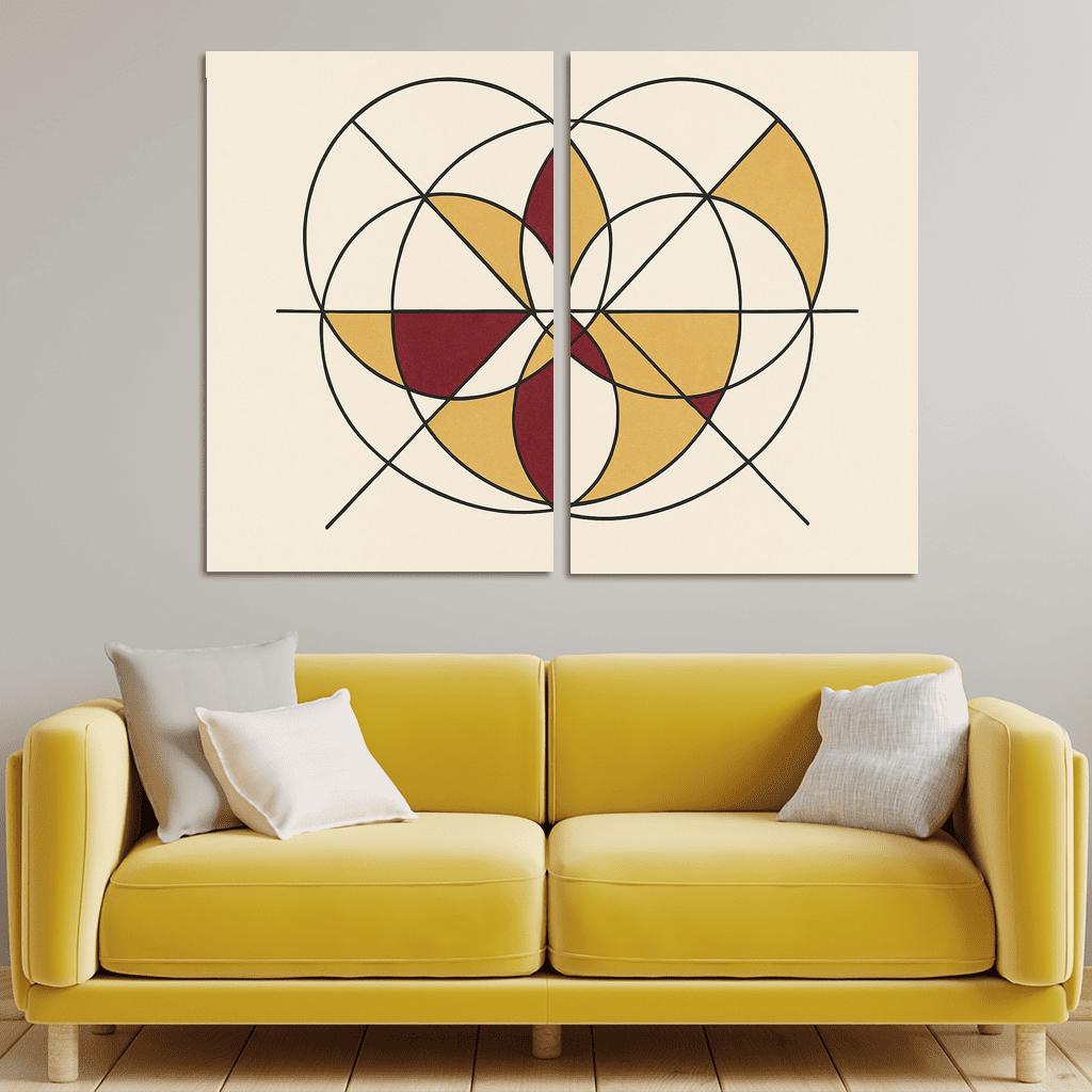 Celestial Geometry Echo canvas paintings frame