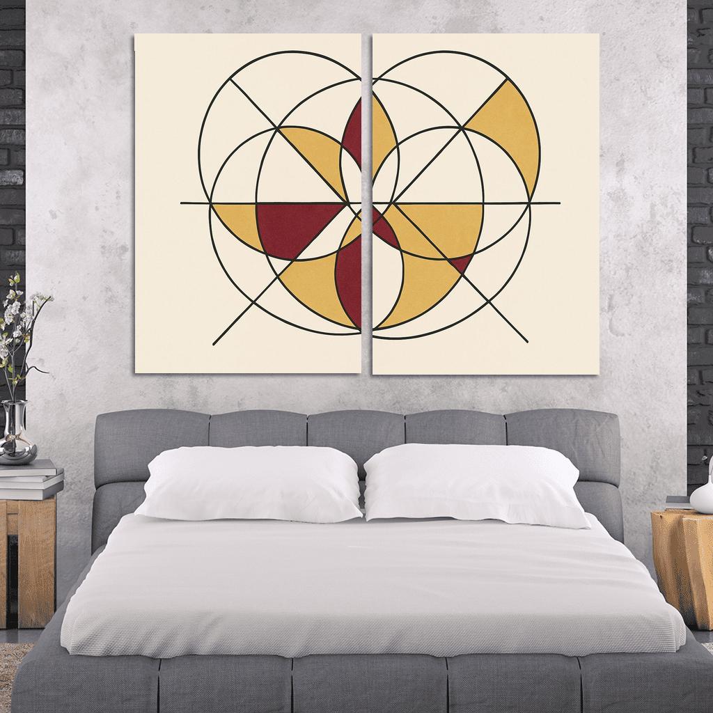 Celestial Geometry Echo canvas paintings frame