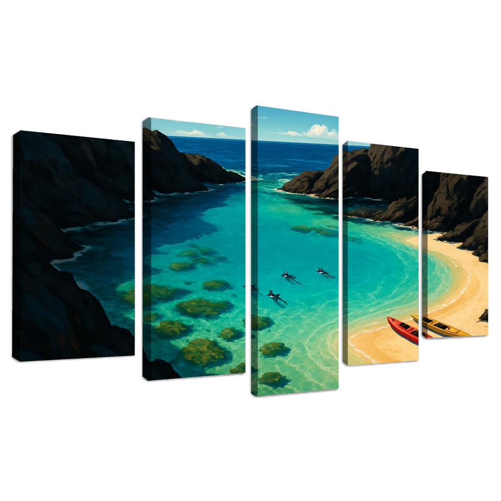Crystal Lagoon Headland framed paintings
