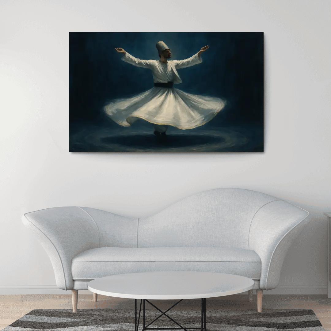 Sufi Whirling Devotion In Motion framed paintings