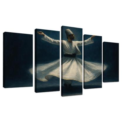 Sufi Whirling Devotion In Motion framed paintings