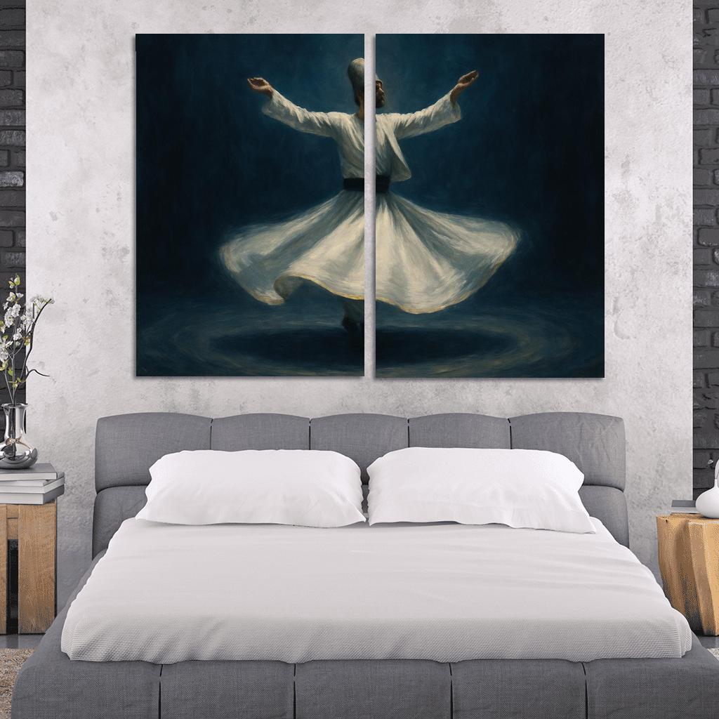 Sufi Whirling Devotion In Motion framed paintings