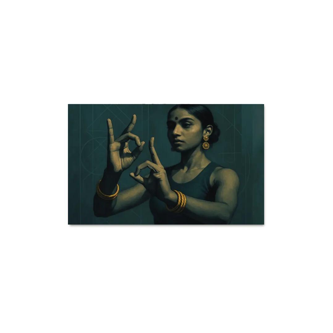 Urban Mudra Neo Classical Hand Dance framed paintings