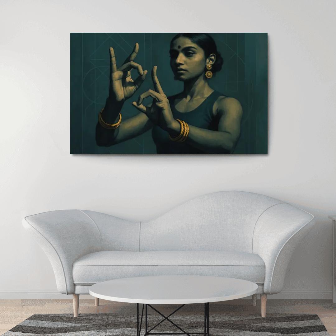 Urban Mudra Neo Classical Hand Dance framed paintings