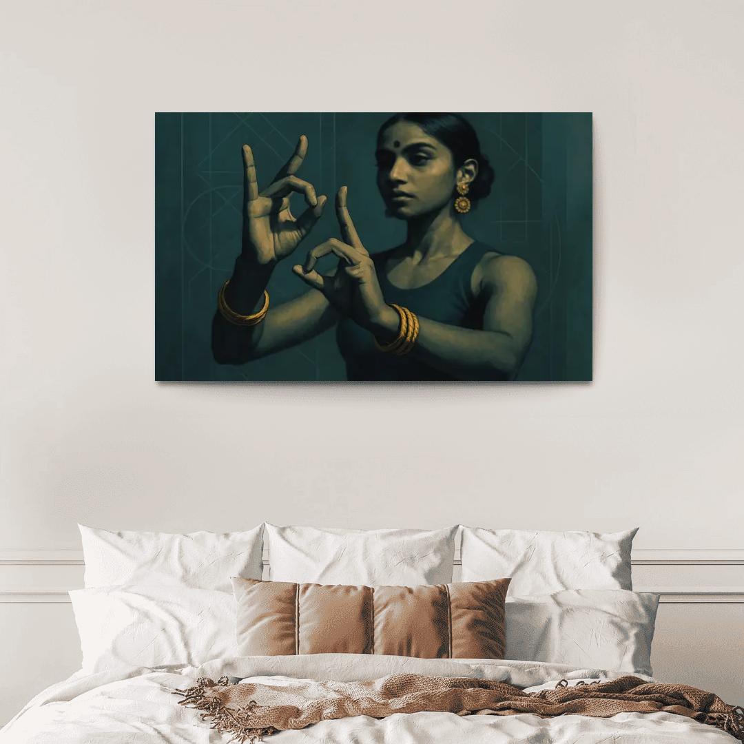 Urban Mudra Neo Classical Hand Dance framed paintings