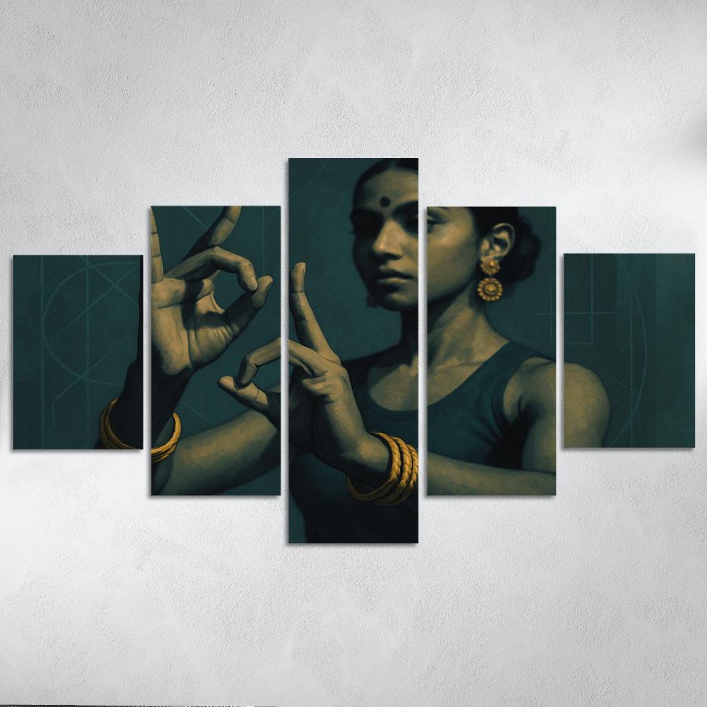 Urban Mudra Neo Classical Hand Dance framed paintings