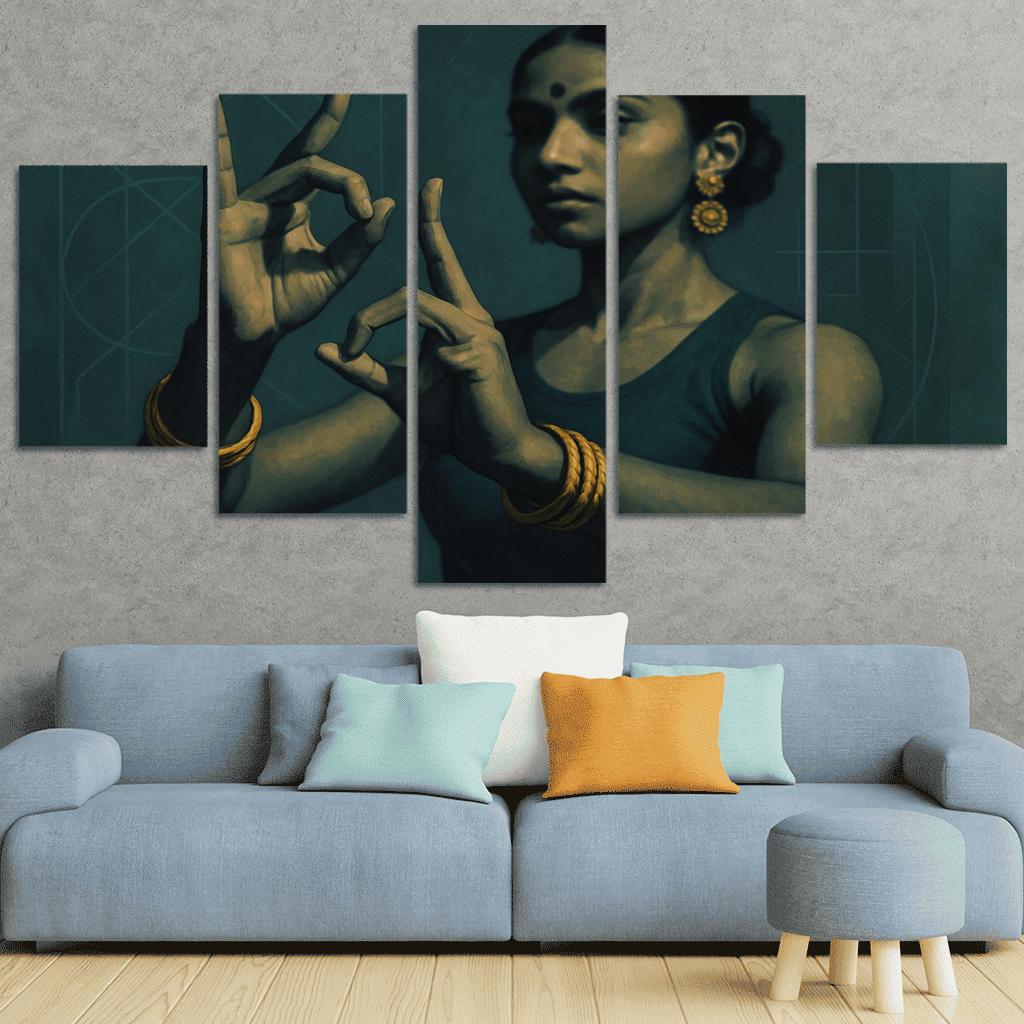 Urban Mudra Neo Classical Hand Dance framed paintings