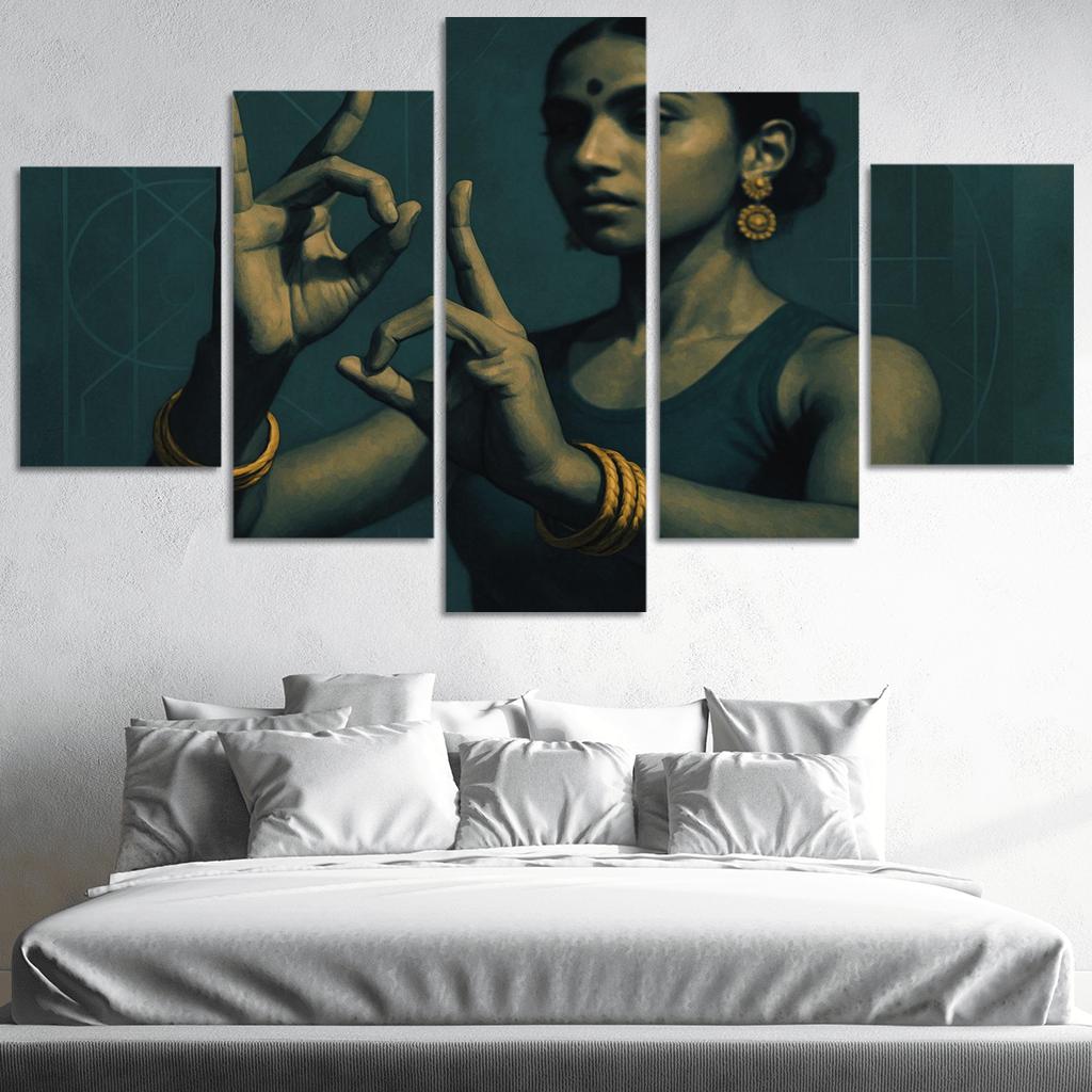 Urban Mudra Neo Classical Hand Dance framed paintings