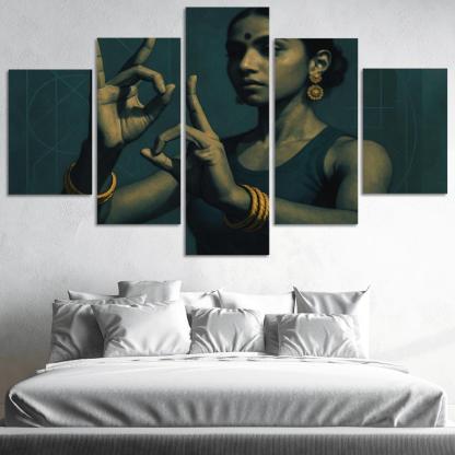 Urban Mudra Neo Classical Hand Dance framed paintings
