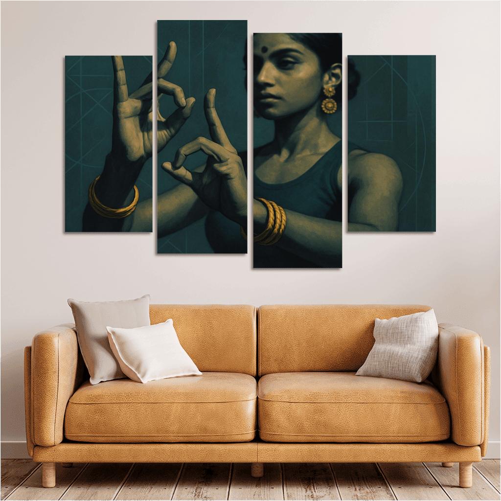 Urban Mudra Neo Classical Hand Dance framed paintings