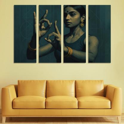 Urban Mudra Neo Classical Hand Dance framed paintings
