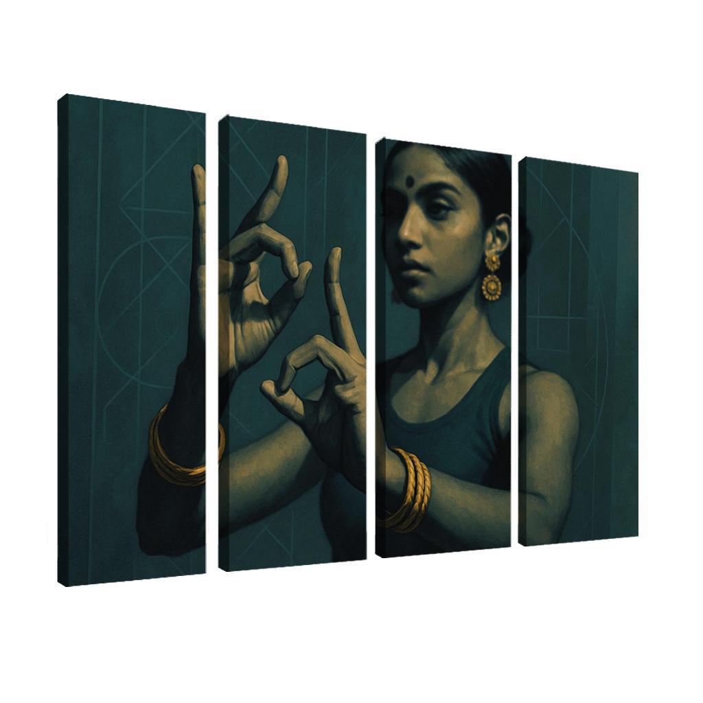 Urban Mudra Neo Classical Hand Dance framed paintings
