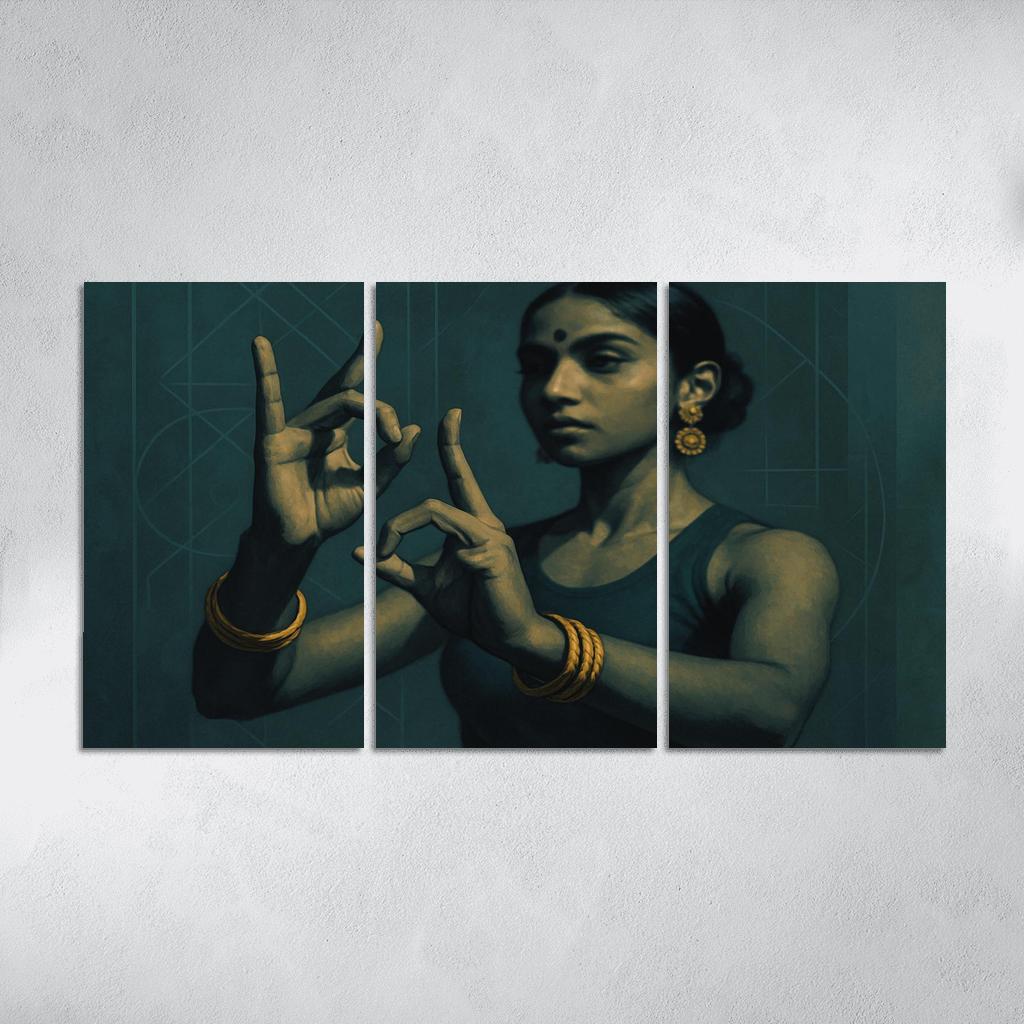 Urban Mudra Neo Classical Hand Dance framed paintings