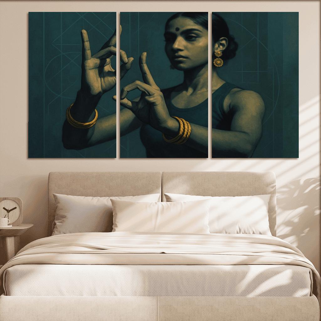 Urban Mudra Neo Classical Hand Dance framed paintings